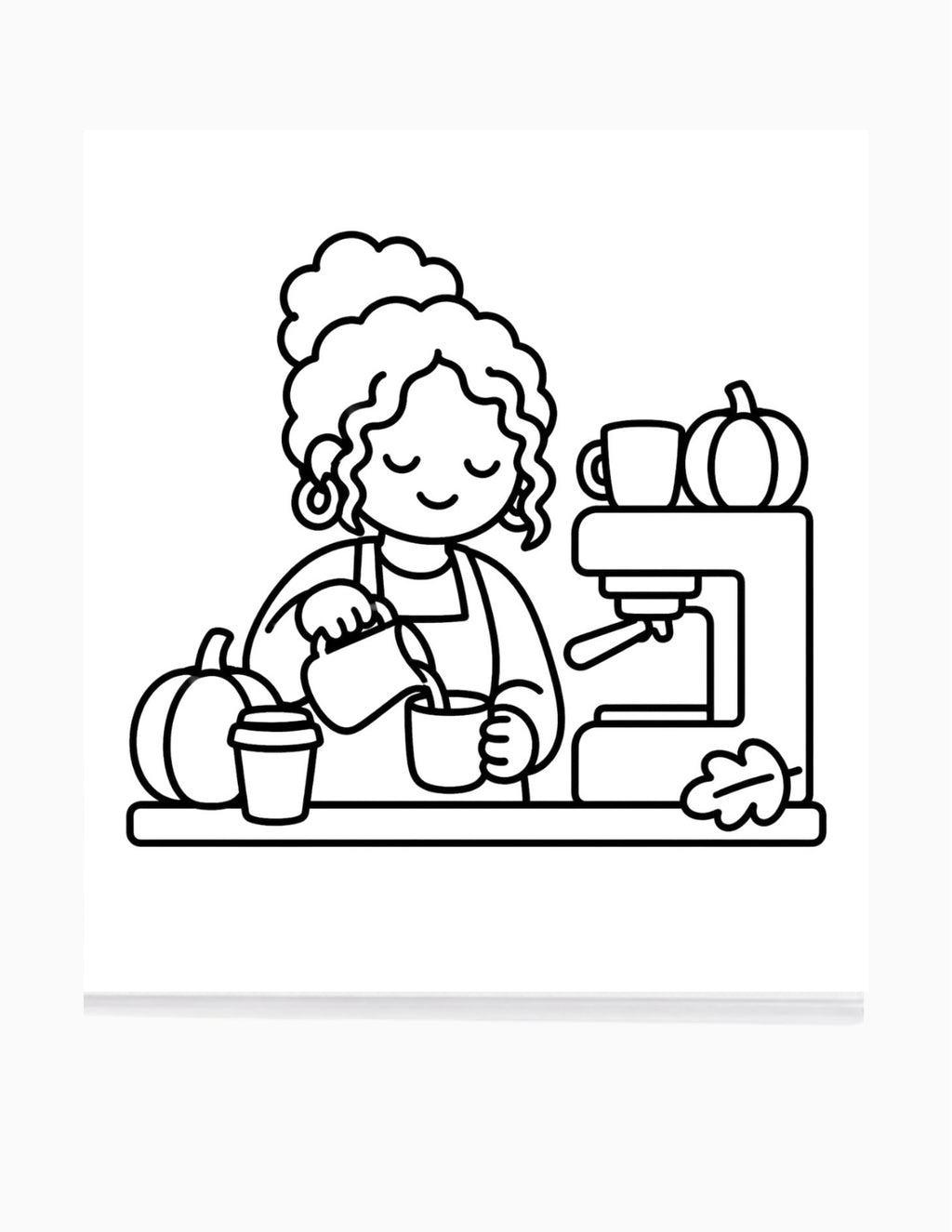 FALL STAY HOME - Mini Bold & Simple Coloring Book